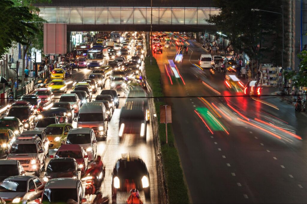 cars on road